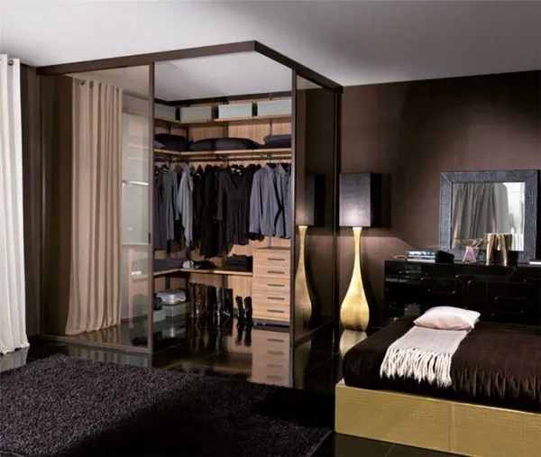 Гардеробная в спальне: правила обустройства, дизайн и формы. Как сделать гардеробную в спальне. 27