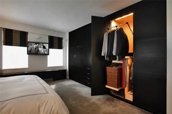 Гардеробная в спальне: правила обустройства, дизайн и формы. Как сделать гардеробную в спальне. 28